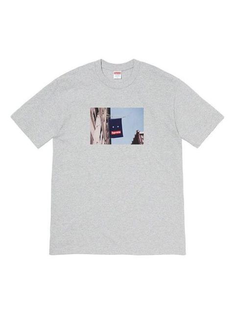 Supreme Supreme FW19 Week 1 Banner Tee Short Sleeve Unisex Gray SUP-FW19-001