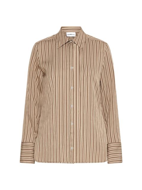 MARELLA Women's Shiny Viscose Shirt - Hazelnut Brown