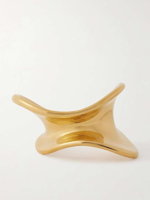KHAITE Shadow gold-plated cuff Gold