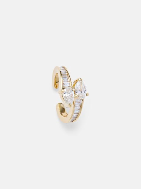 ANITA KO Saturn 18kt gold ear cuff with diamonds
