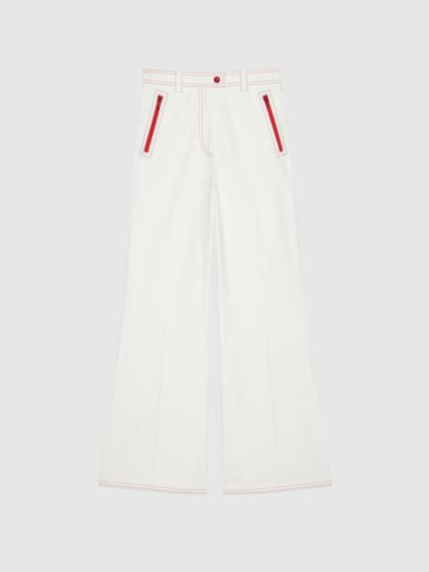 GUCCI Cotton canvas pant with Interlocking G