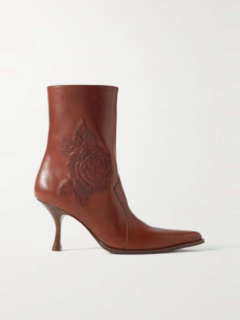 Bexen embossed leather ankle boots