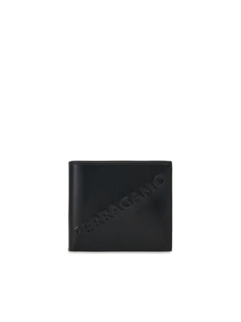 logo-embossed bi-fold wallet