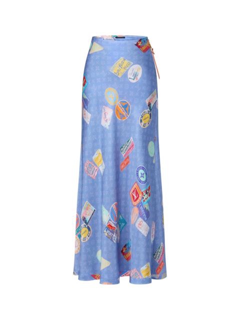 Louis Vuitton Mahina Patch Flared Maxi Skirt