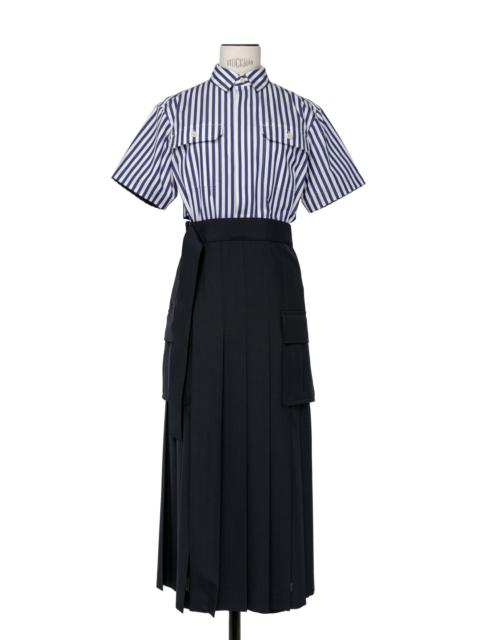 sacai Thomas Mason Cotton Poplin x Suiting Dress