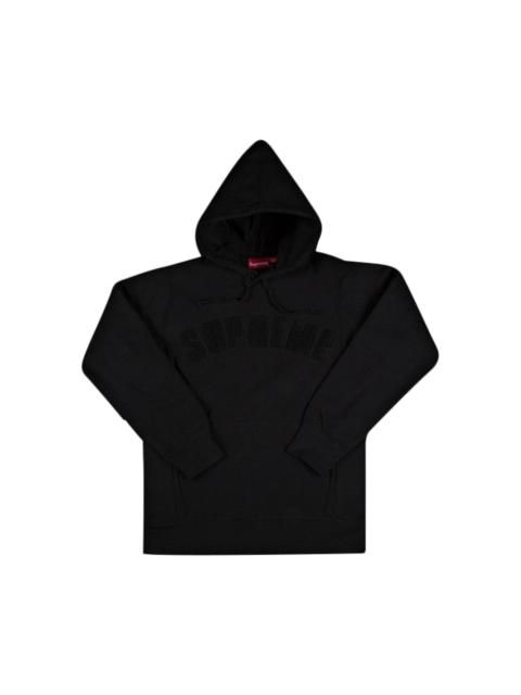 Supreme Chenille Arc Logo Hooded Sweatshirt 'Black'