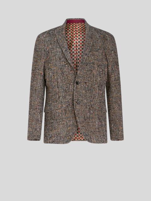WOOL JACKET WITH CHECK WORKING
