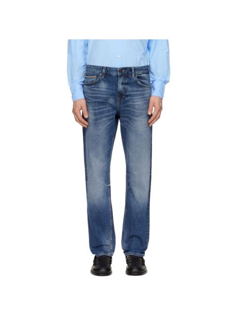 BOSS Navy Maine Regular-Fit Selvedge Denim Jeans