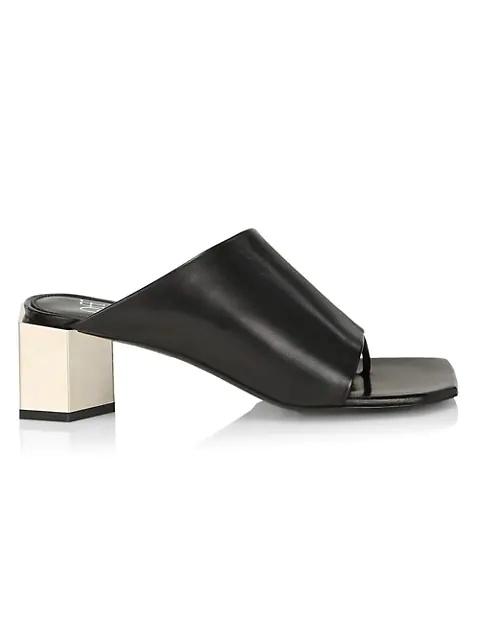 Off-White Hexnut Leather Mule Sandals