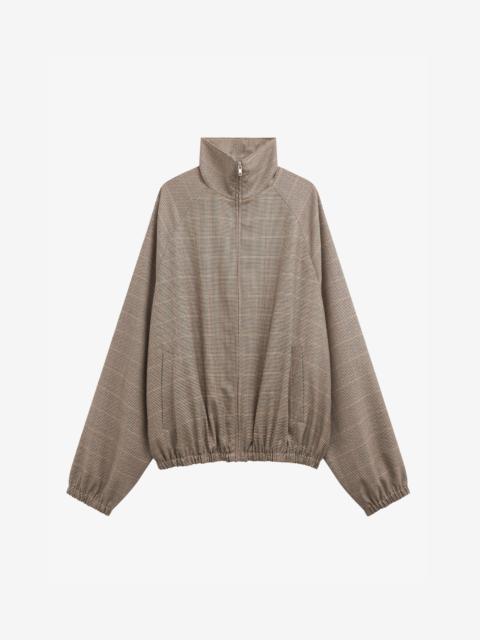 The Frankie Shop Baxter Houndstooth Track Jacket - Beige