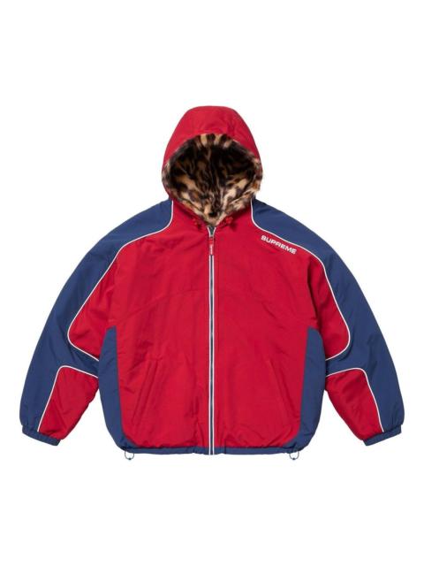 Supreme Supreme Faux Fur Reversible Hooded Track Jacket 'Red' SS25J67-RED