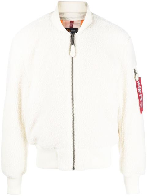 ALPHA INDUSTRIES faux-shearling bomber-jacket