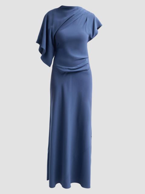 Acler Women's Femme Fatale Lansvale Asymmetric Neck Maxi Dress - Night Sky