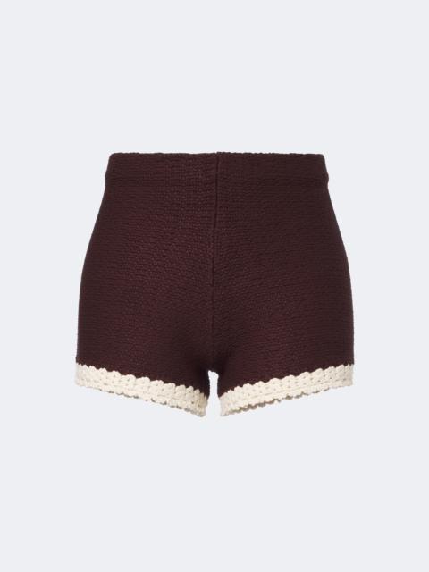 POSSE Hattie crochet-trimmed shorts