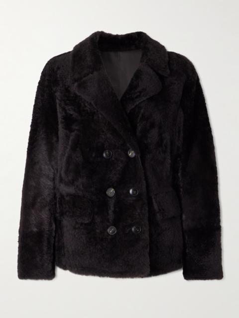 Yves Salomon Double-breasted Shearling Jacket