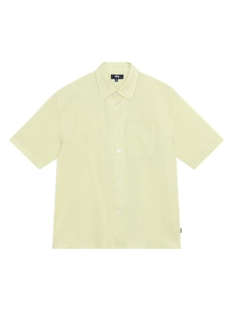 Stüssy Stussy Boxy Flat Hem Crinkled Shirt 'Lime'