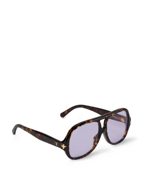 Louis Vuitton LV Aura Flower Square Pilot Sunglasses