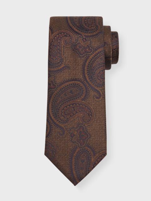 Canali Men's Paisley Jacquard Silk Tie