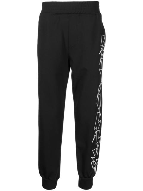 Neil Barrett embroidered-bolts track pants
