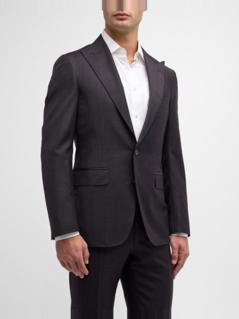 Men's Tonal Check Wool Suit