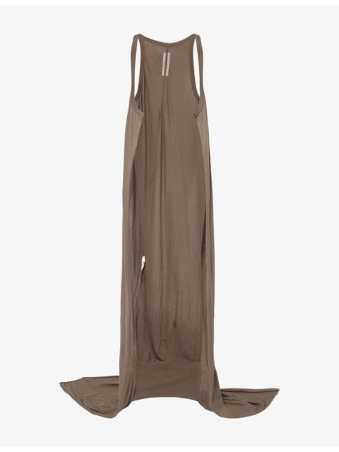Rick Owens Sliced Pony Cotton Maxi Tank Top