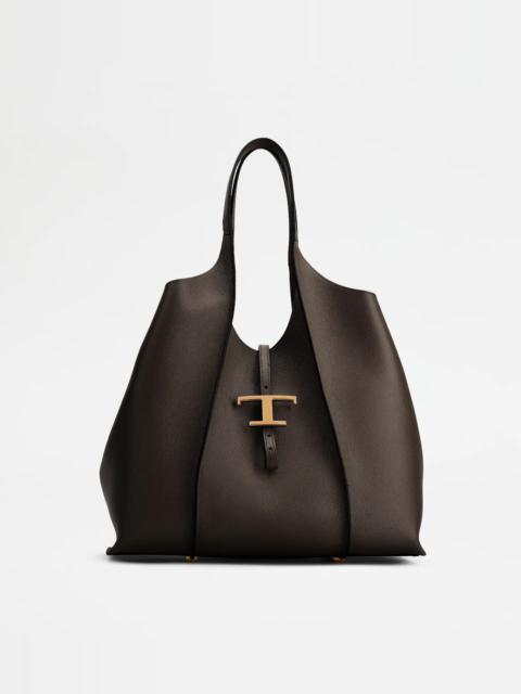Tod's TIMELESS SHOPPING BAG IN LEATHER MEDIUM - BROWN