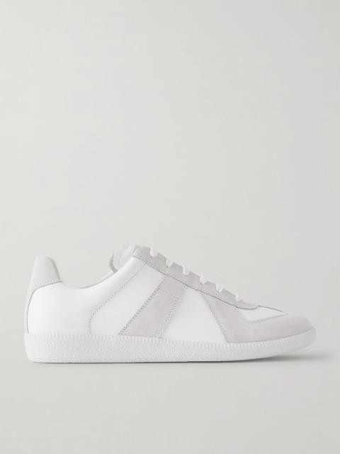 Maison Margiela Replica Leather and Suede Sneakers
