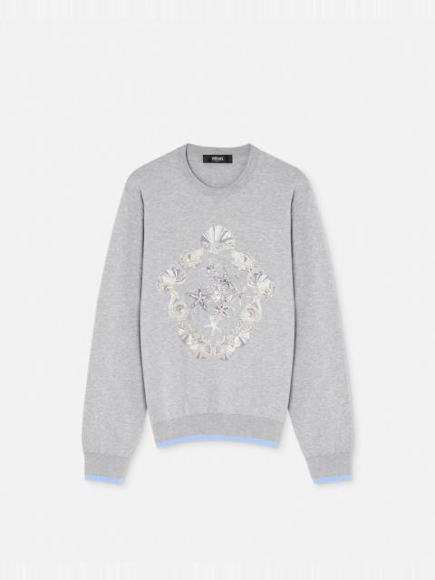 Embroidered Shell Blasone Sweater