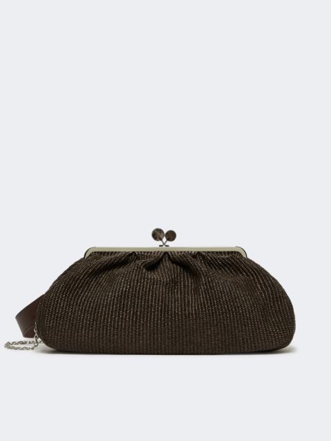 WEEKEND Max Mara NABARRO Large raffia-effect Pasticcino bag - DARK BROWN