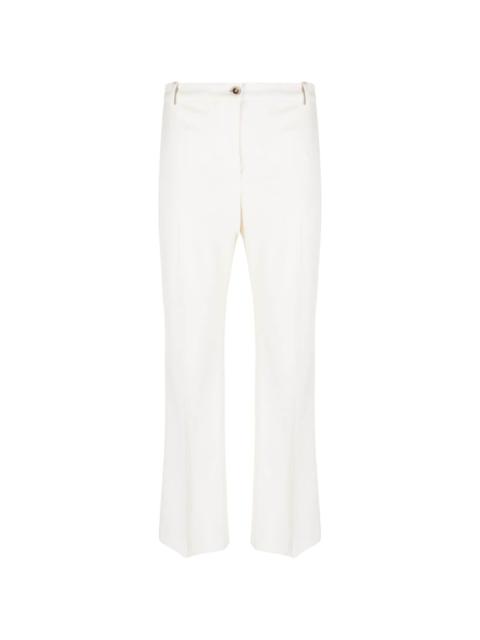 Flare cropped-leg trousers