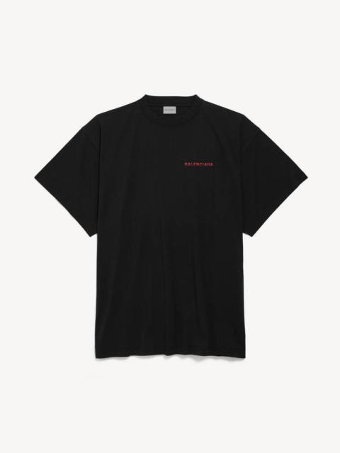 BALENCIAGA Men's Balenciaga Back Gradient Oversized T-shirt in Black