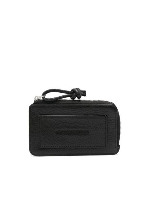 EMPORIO ARMANI logo plaque leather wallet