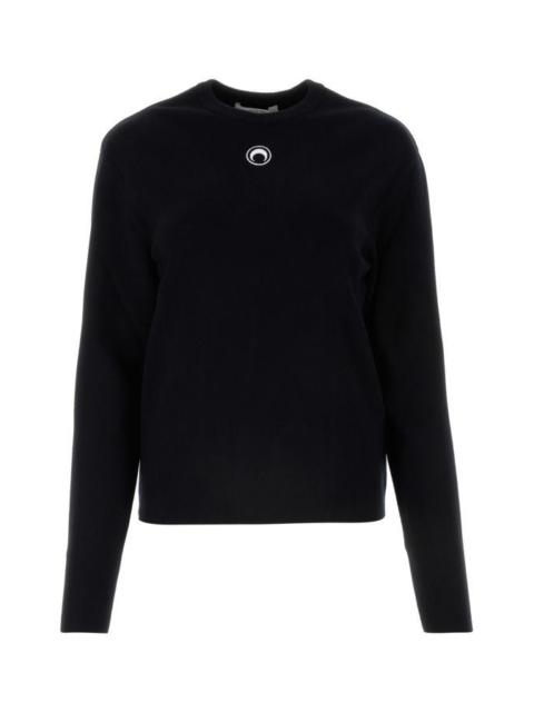 Black stretch viscose sweater