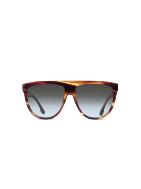 Victoria Beckham striped rectangle sunglasses