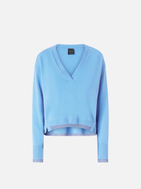 PINKO KNIT CASHMERE-BLEND PULLOVER WITH LUREX