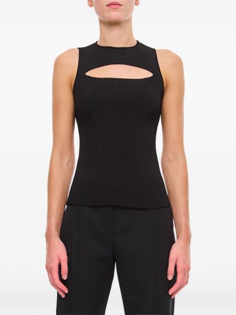Alexander McQueen keyhole ribbed top