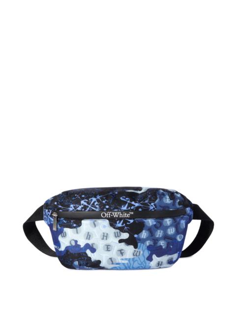 Off-White Blue Camo Nylon Waistbag