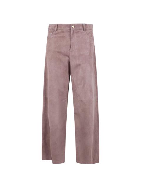'S Max Mara 's Max Mara Pocketed Leather Straight Trousers
