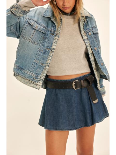 FREE PEOPLE We The Free Paradise Found Denim Skort