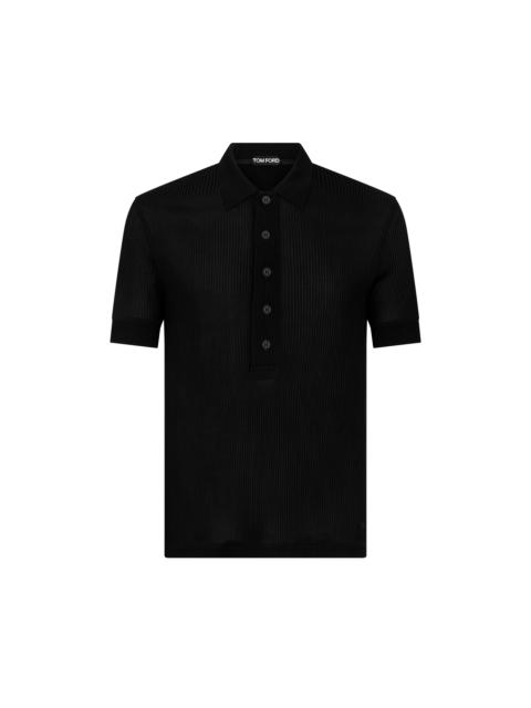 TOM FORD LUSTER VISCOSE RIB POLO