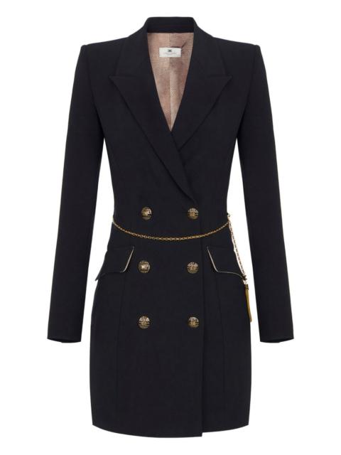 ELISABETTA FRANCHI chain-embellished double-breasted dress