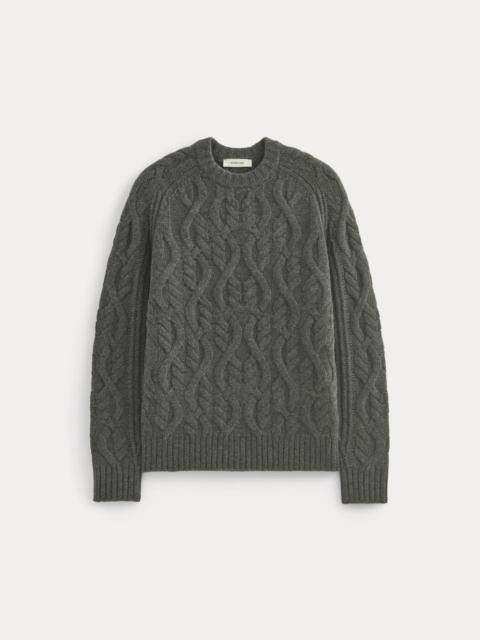 EVERLANE CABLE KNIT CREW IN LUXE MERINO