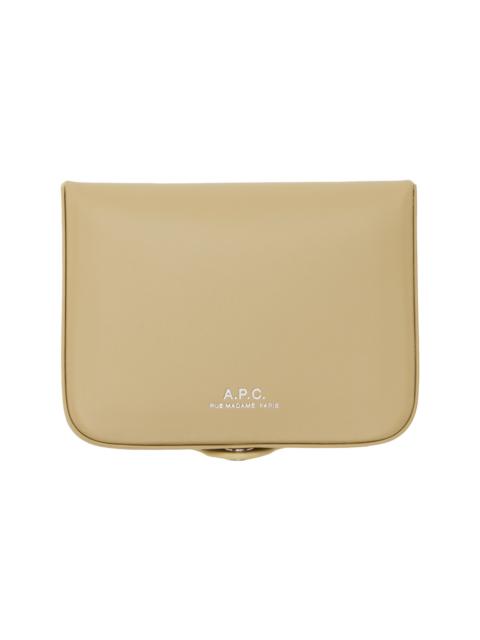 A.P.C. Beige Josh Coin Pouch