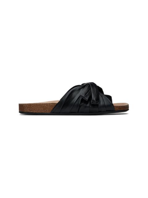 JW Anderson Black Bow Flat Sandals