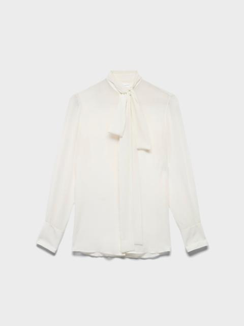 7 For All Mankind LONG SLEEVE BOW SHIRT in Silk