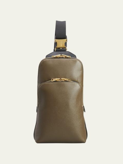 TOM FORD Men's Buckley Leather Sling Backpack