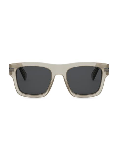 BVLGARI Men's B. ZERO1 52MM Square Sunglasses - Transparent Taupe Dark Blue