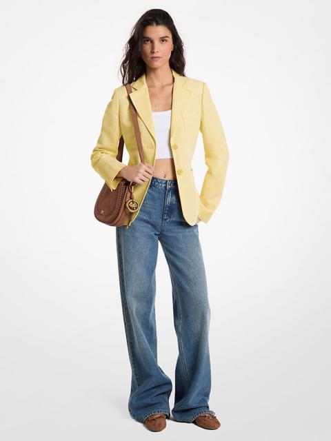MICHAEL KORS Linen and Cotton Patch Pocket Blazer