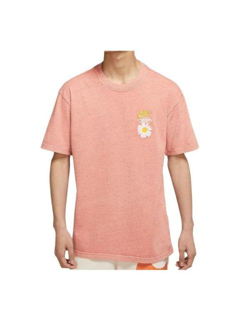 Nike Men's Nike Daisy Round Neck Pullover Short Sleeve Rock Pink T-Shirt DM6334-693