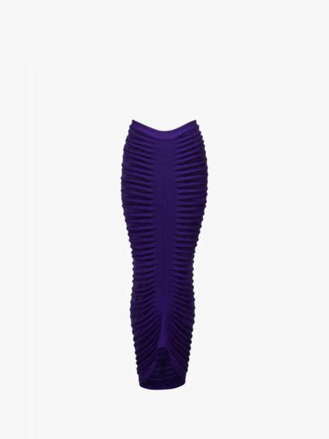 Alaïa FITTED MAXI VELVET SKIRT